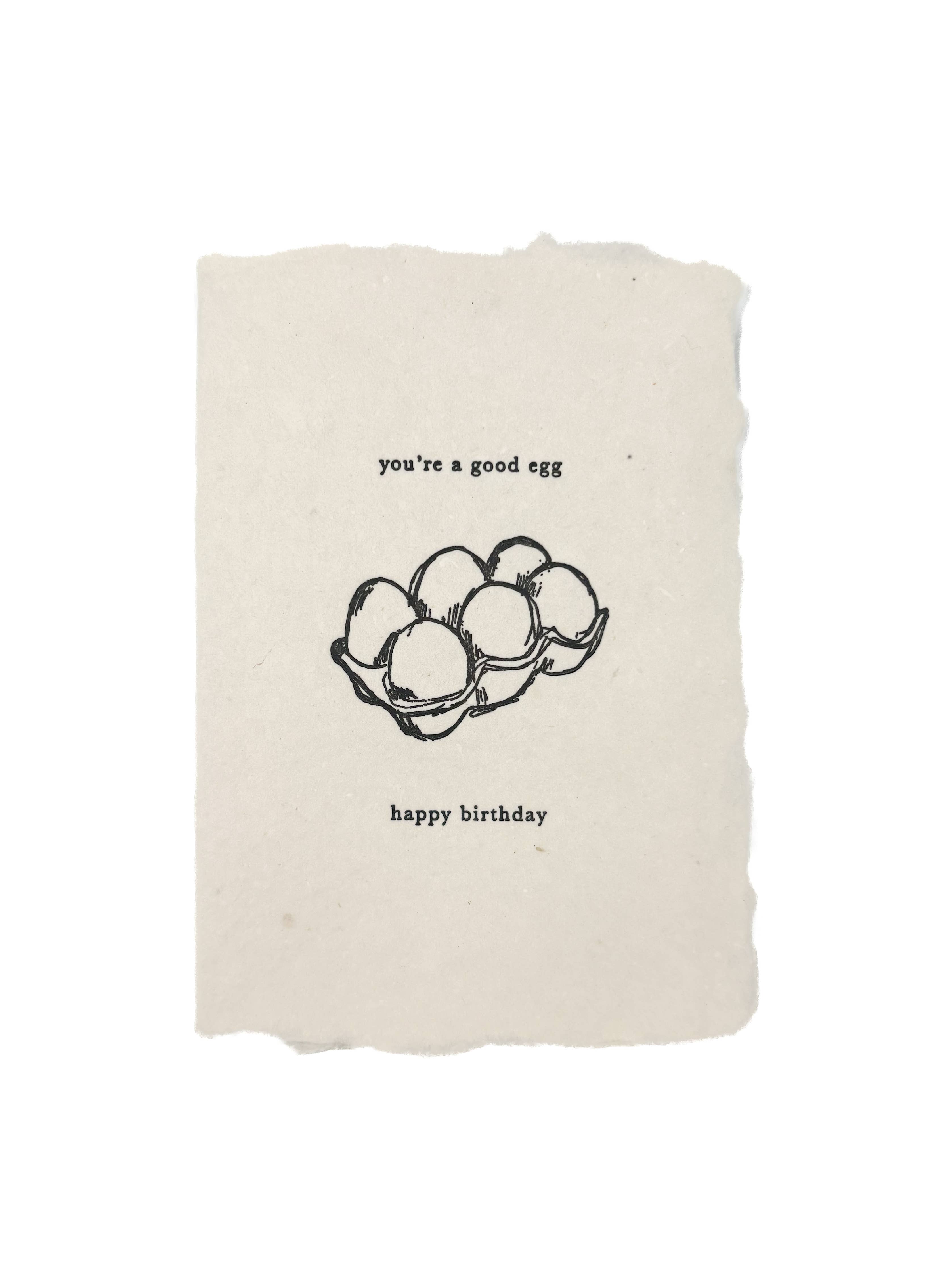 You're a good egg birthday card